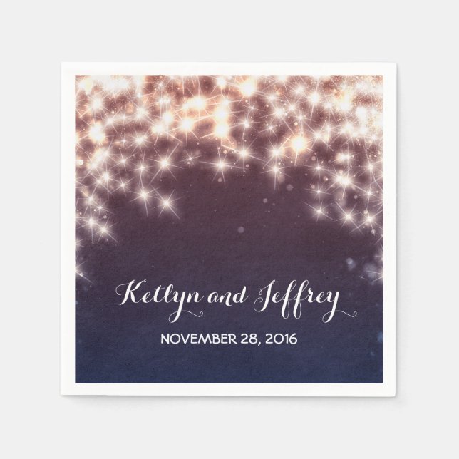 String Ljus flottan Bröllop Pappersservett (Framsidan)