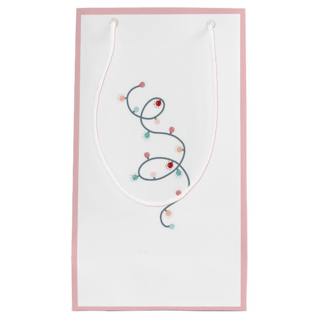 String Ljus Gift Bag (mjuk Rosa) (Framsidan)
