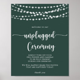 String Ljus Grönt Unplugged Ceremony Poster