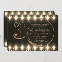 String Ljus Guld Glitter 30års födelsedag