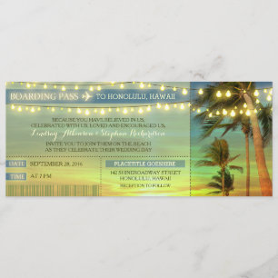 String Ljus Handflatan Bröllop Boarding Pass Bilje Inbjudningar