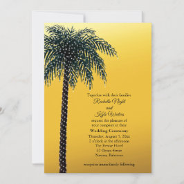 String Ljus Handflatan Träd Golden Wedding bjudand Inbjudningar