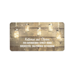 String Ljus Mason Burk Rustic Adressetikett
