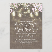 String Ljus Mason Burk Rustic Burlap Bröllop