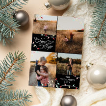 String Ljus Merry Bright jul Photo Collage