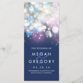 String Ljus Navy Bröllopsprograms Program