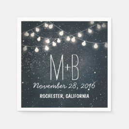 String Ljus Night Stars Bröllop Pappersservett