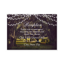 String Ljus Oak Träd bröllopskort