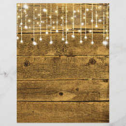 String Ljus och Golden Wood Fall Scrapbook Papper