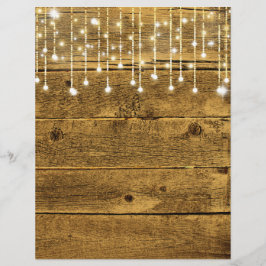 String Ljus och Golden Wood Fall Scrapbook Papper