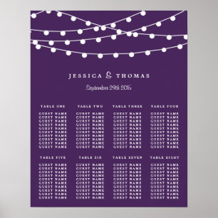 String Ljus on Lila Bröllop Collection Poster