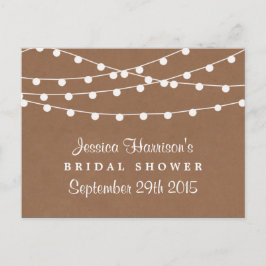 String Ljus på Rustic Kraft Möhippa Recipe Vykort