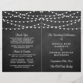 String Ljus på samlingen Chalkboard Bröllop