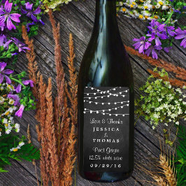 String Ljus på samlingen Chalkboard Bröllop Fraktsedel