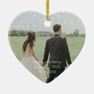 String Ljus Personlig Photo Heart Ornament
