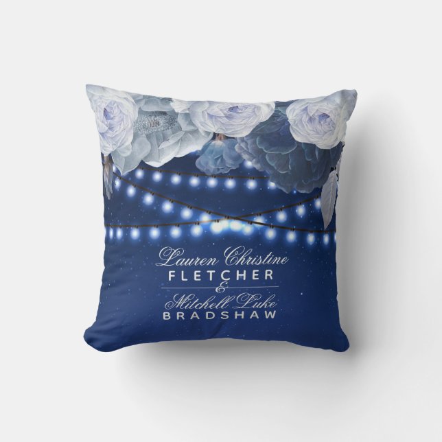 String ljus Photo Bröllop Kudde (Framsida)