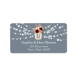 String Ljus Returadress Adressetikett