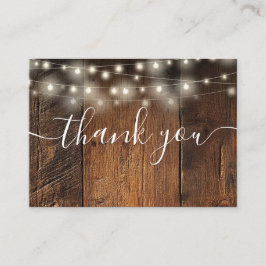 String Ljus Rustic Barn Wood Bröllop Tack Placeringskort