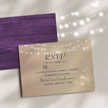 String Ljus Rustic Bröllop OSA Card