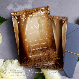 String Ljus Rustic Landsbyggsbröllop OSA kort