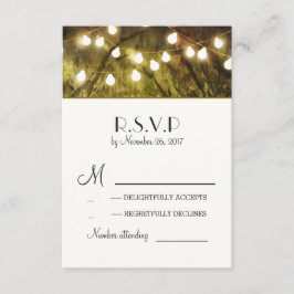 String Ljus Rustic Träd Bröllop OSA Cards Kort
