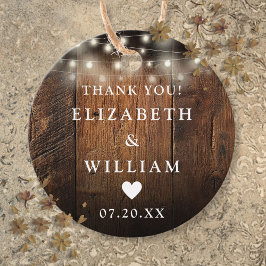 String Ljus Rustic Wood Boho Barn Bröllop Gåvor Etiketter