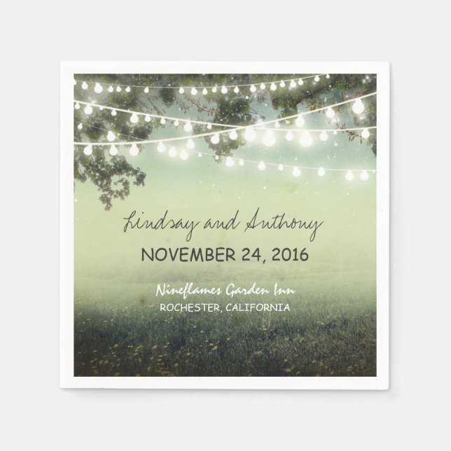 String ljus rustika pappra blöjor pappersservett (Framsidan)