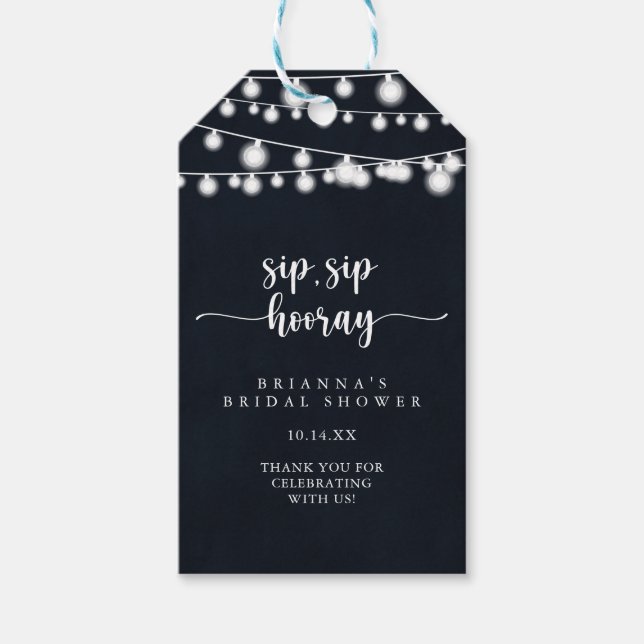 String Ljus Sip Sip Hooray Möhippa Presentetikett (Framsidan)