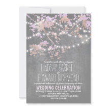 String ljus Söta och finare bröllopsinbjudningar