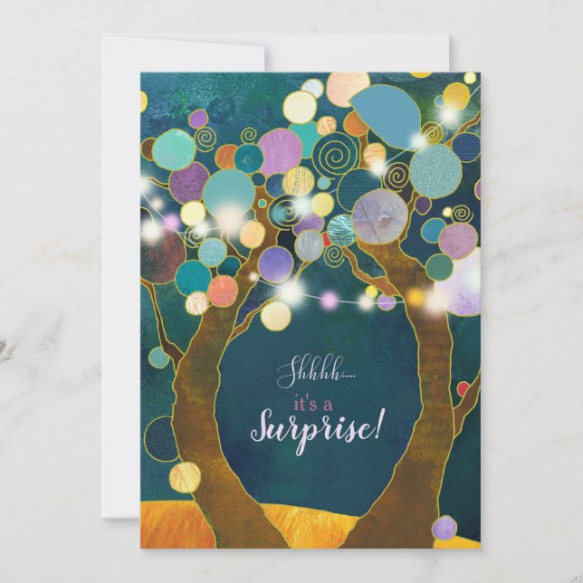 String Ljus Surprise Födelsedagsfest Inbjudningar (Framsida)