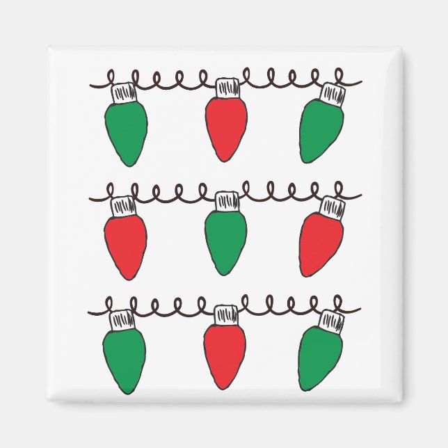 String Ljus Teckning julljus Bulb Teckning Magnet (Framsidan)