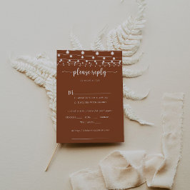 String Ljus Terracotta Bröllop Menu Choice OSA