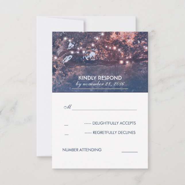 String Ljus Träd Vintage Blue Rustic OSA (Framsida)