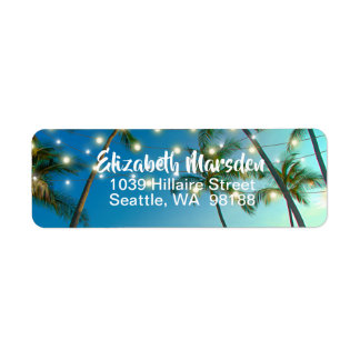 String Ljus Tropical Beach Returadress Etikett