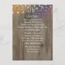 String Ljus Wood Rustic Bröllop Information