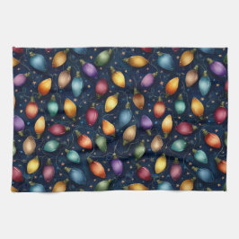 String Of Colorful Christmas Lights  Kökshandduk