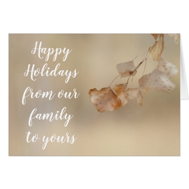 String of Golden Lövs, Glad helg Hälsningskort (Framsidan Horizontal)