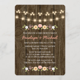 String of Ljus Fall Rustic Par Shower Inbjudningar
