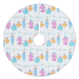 String Ornaments Träd Skirt Julgransmatta Fleece