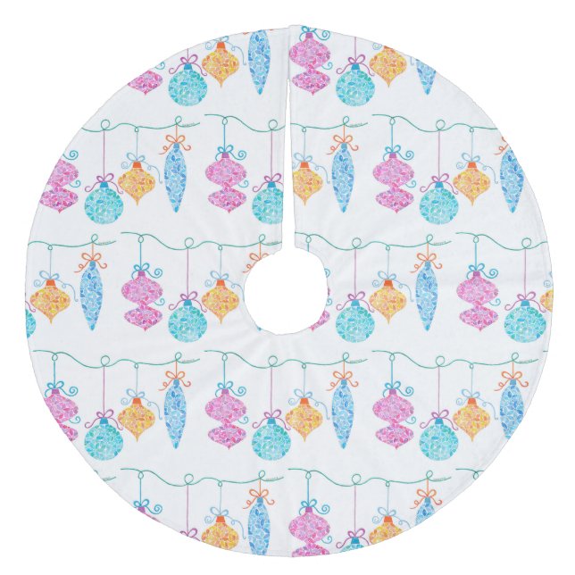 String Ornaments Träd Skirt Julgransmatta Fleece (Framsidan)