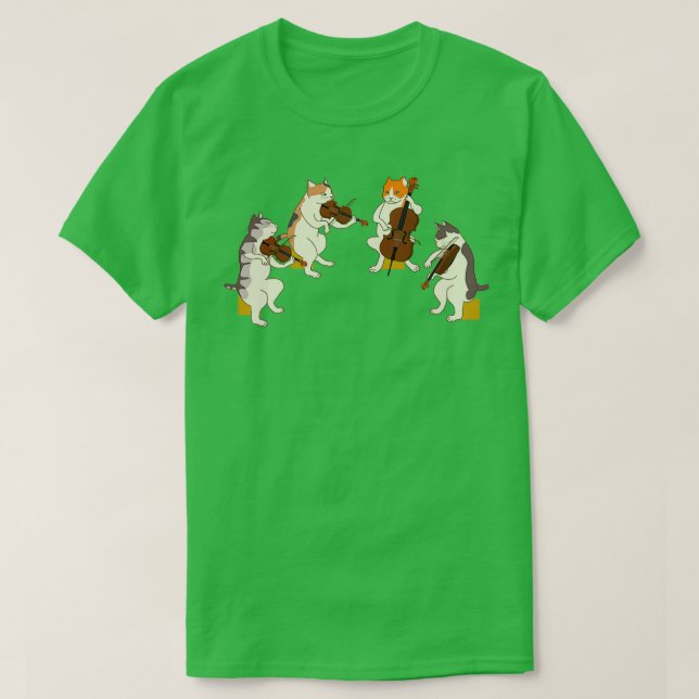 String Quartet Cats Musical Cats T Shirt (Design framsida)