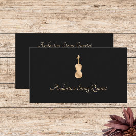 String Quartet Guld Violin Professionell Visitkort