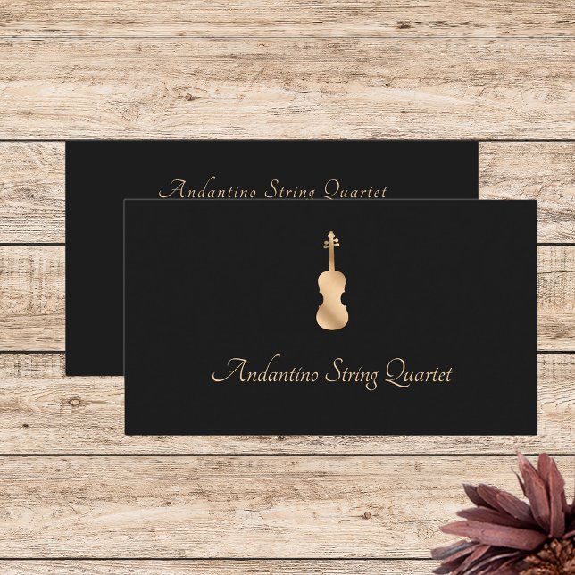 String Quartet Guld Violin Professionell Visitkort (Skapare uppladdad)