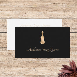 String Quartet Guld Violin Professionell Visitkort