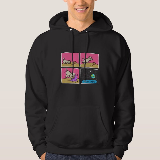 String Theory Physicist Science  Cat Owner Physics Hoodie (Framsida)