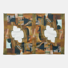 Stringed instrumentera PatchworkLookCollage Kökshandduk