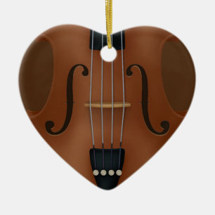 Stringed Musical Instrument Cello Violin Viola Julgransprydnad Keramik
