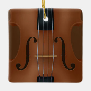 Stringed Musical Instrument Cello Violin Viola Julgransprydnad Keramik