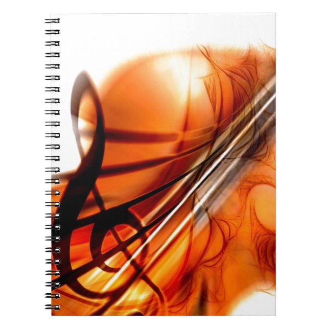 Stringed musik instrumenterar fiolödedans anteckningsbok med spiral (Framsidan)