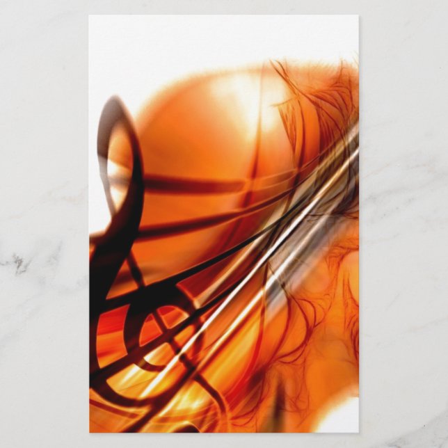 Stringed musik instrumenterar fiolödedans brevpapper (Framsida)